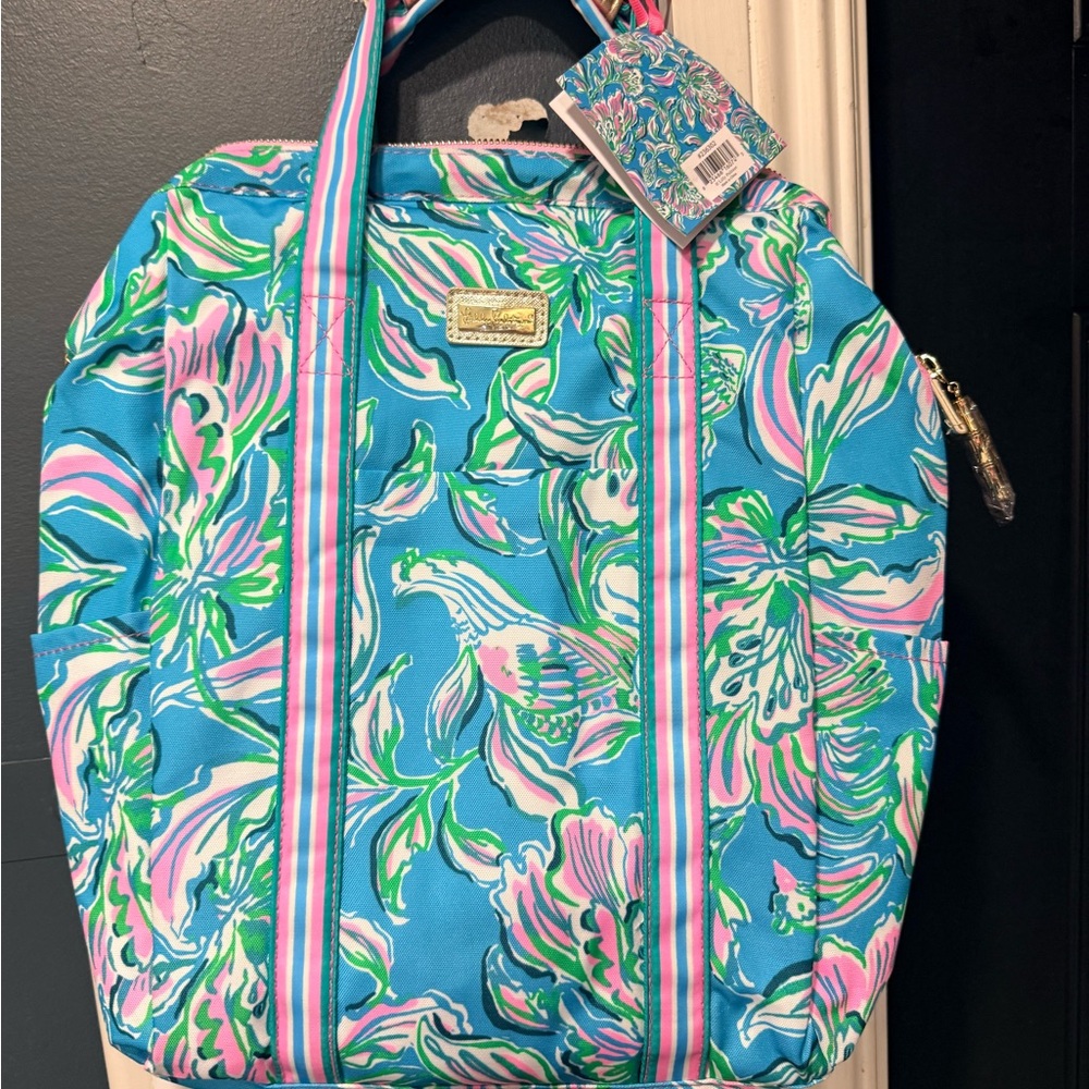 Lilly Pulitzer Vibrant Blue and Pink Backpack